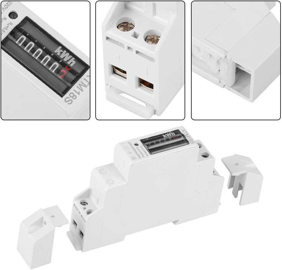 Single Phase Din Rail Power Meter XTM18S 1P 5(30) a Digital 1 Phase 2 Conductor Din Electronic Kwh Meter 35Mm Standard Installation Automatic Detection image number 3