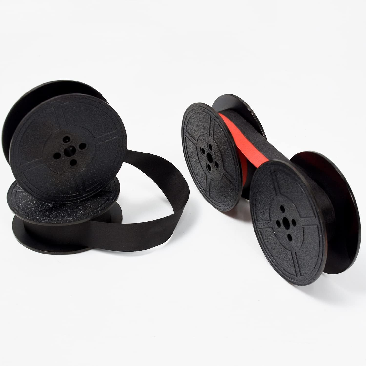 4 Pairs Universal Typewriter Ribbon Twin Spool Typewriter Ink Ribbon Replacement Pack Compatible with Most Typewriter (Black-Red,Black) image number 2