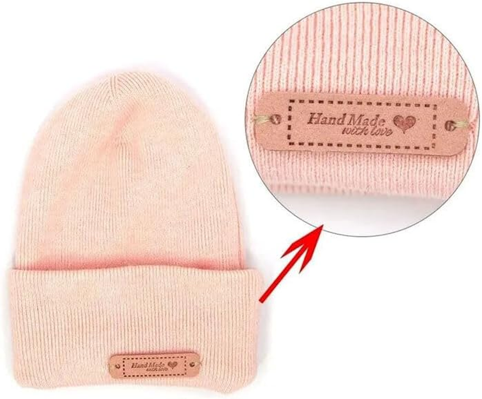 40PCS Tags Handmade with Love Labels Clothing Tags DIY Crafts Sewing 55X15Mm for Jewelry Making Crafts, Sewing Clothing Decoration and More (20PCS, Brown) image number 5