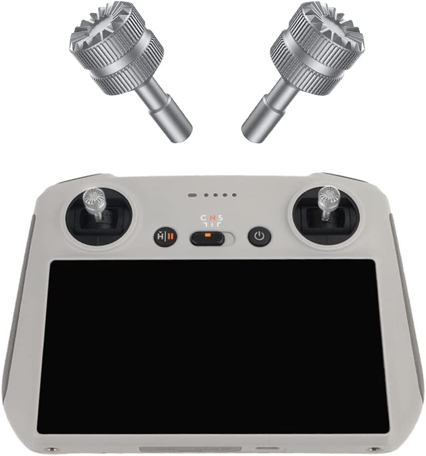 Accessories for DJI Mini 4 Pro, Mavic 3 Classic, Mini 3, Air 3 - RC and RC 2 Remote Controller Thumb Rocker Sticks Replacement, Silver