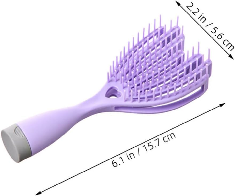 NULYLU 2Pcs Massage Comb for Women Wet Hair Brush Curly Hair Brush Detangler Hairbrush Builtin Mirror Storage image number 5