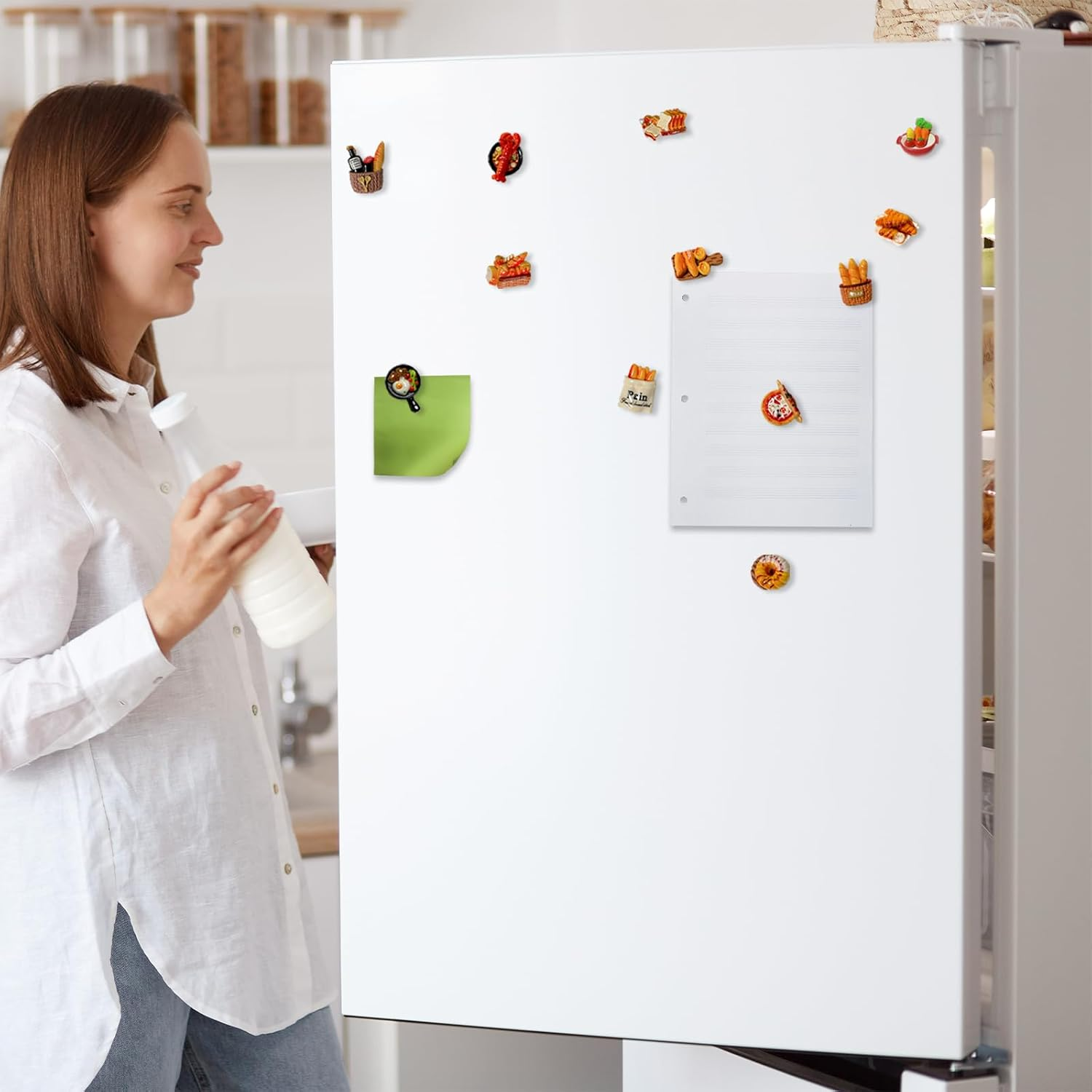 WELANE Food Fridge Magnets, 12 PCS Cute Magnetic Decorations for Refrigerator, Whiteboard, Blackboard, Home Decor (Assorted Styles) image number 5