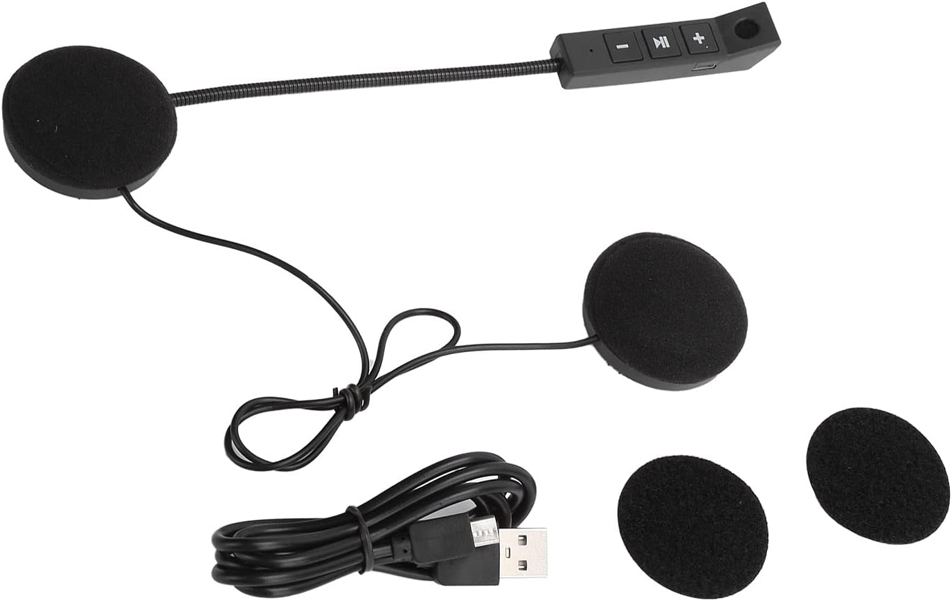 Bluetooth Motorcycle Helmet Wireless Earphones Mic Stereo Headset Noise Reduction for Riding Hands Black image number 5