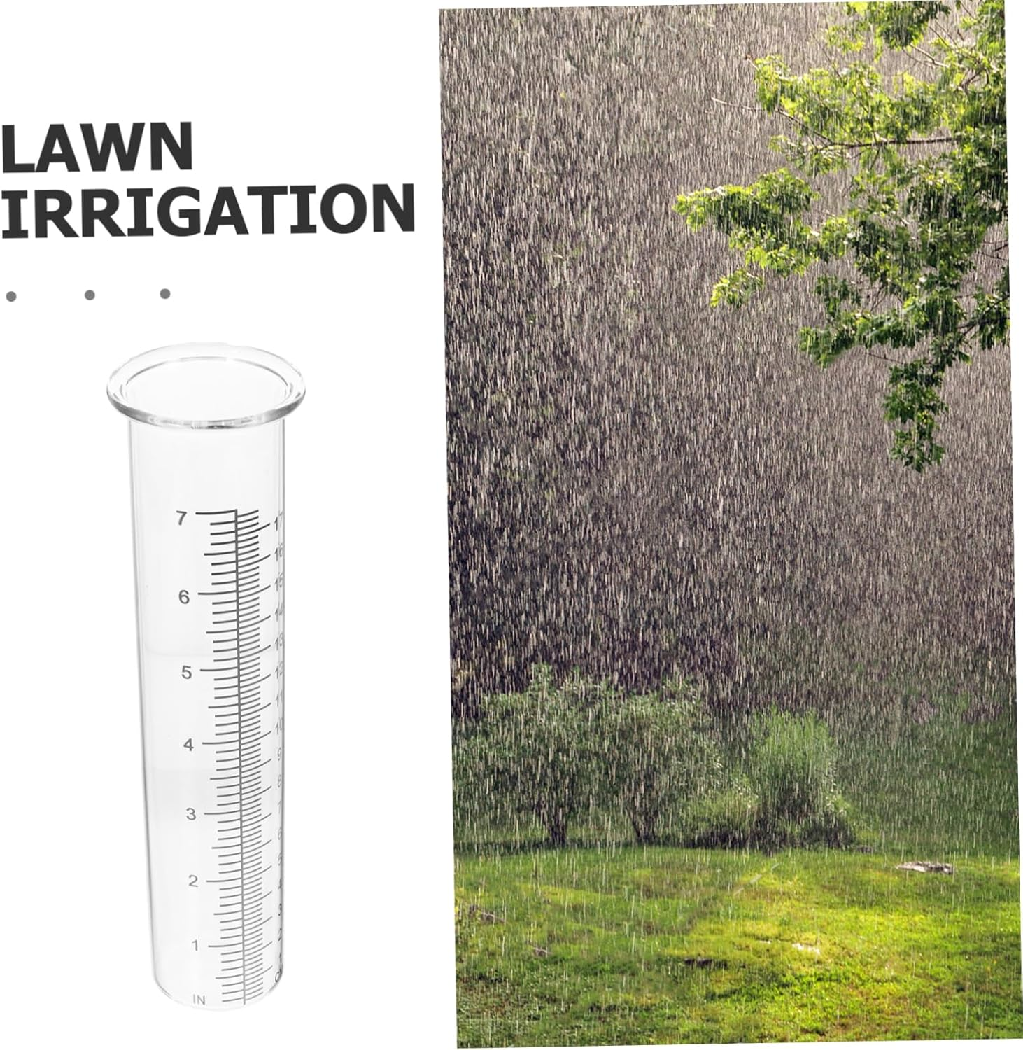 HANABASS Rain Gauge Test Tube Replacement High Borosilicate Glass Rain Gauge Tube for Outdoor Garden Lawn Water Measurement