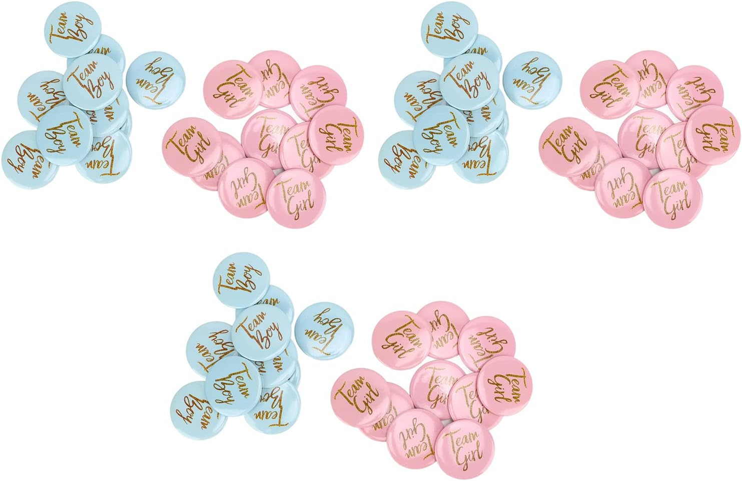 Gender Reveal Button Pin Boy Girl Button Pin English Pattern Baby Shower Decorative Attractive