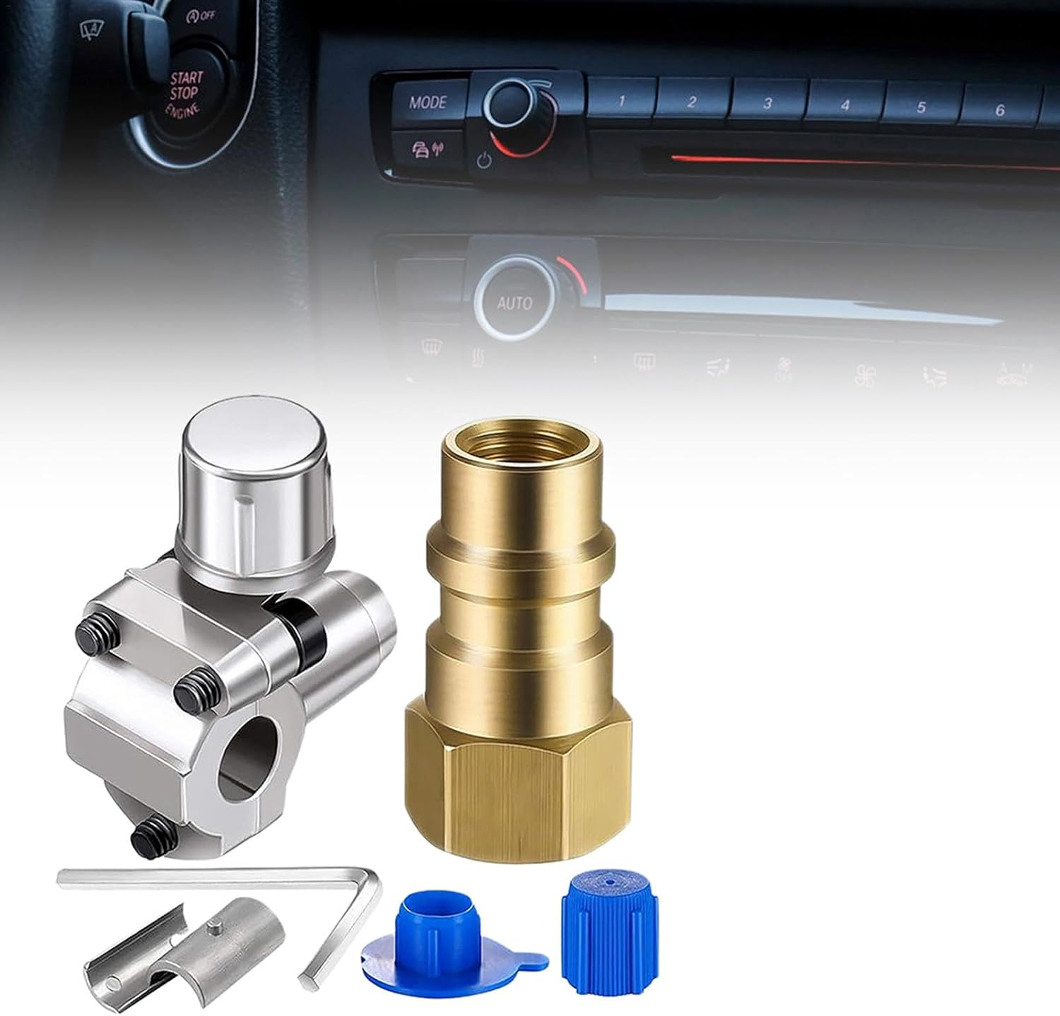 Car Air Conditioner Recharge Kit - Puncture Style R134A Dispenser - Puncture R134A Dispenser, AC Refrigerant Adapter Tools, Auto Recharge Equipment image number 4