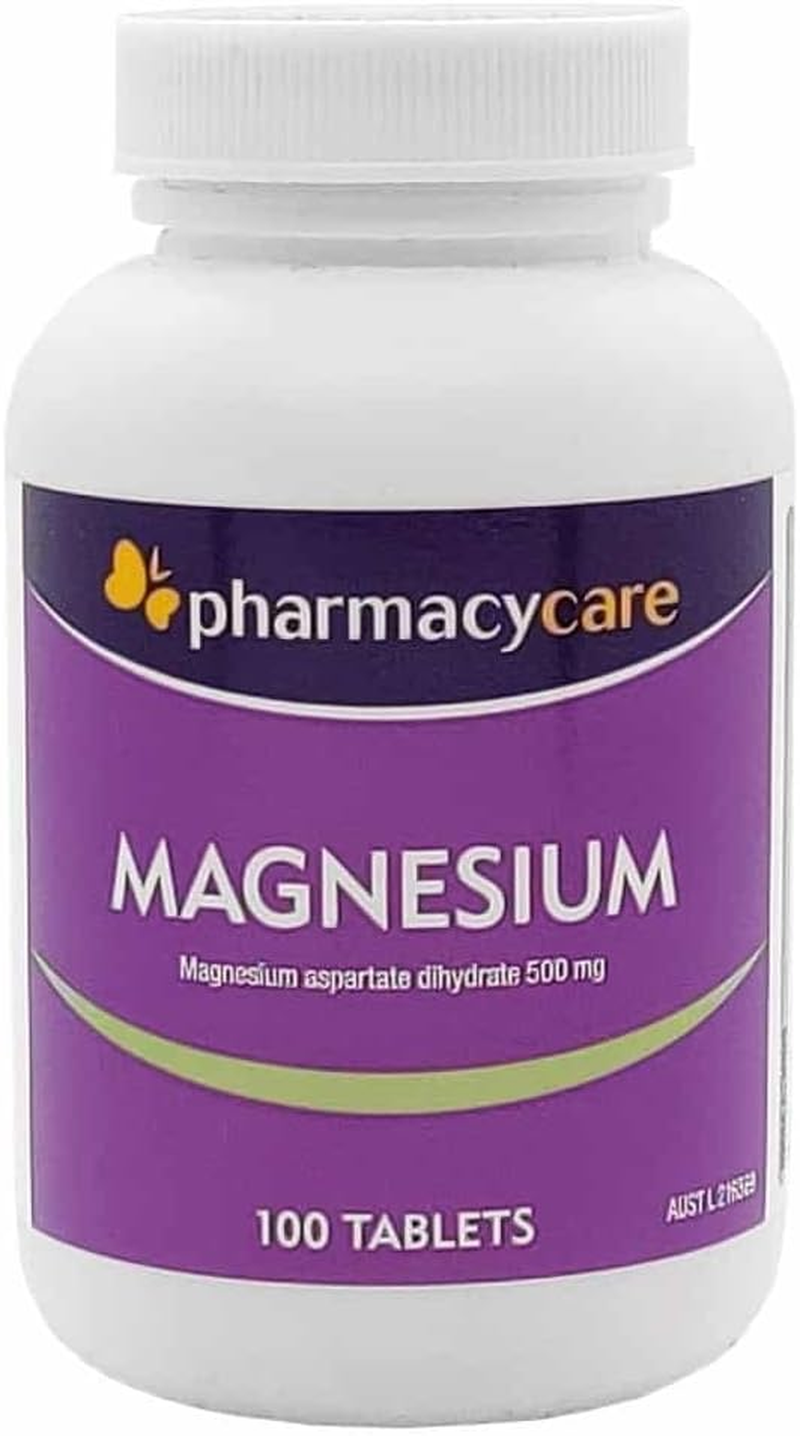Pharmacy Care 500Mg Magnesium Aspartate Dihydrate 100 Tablets