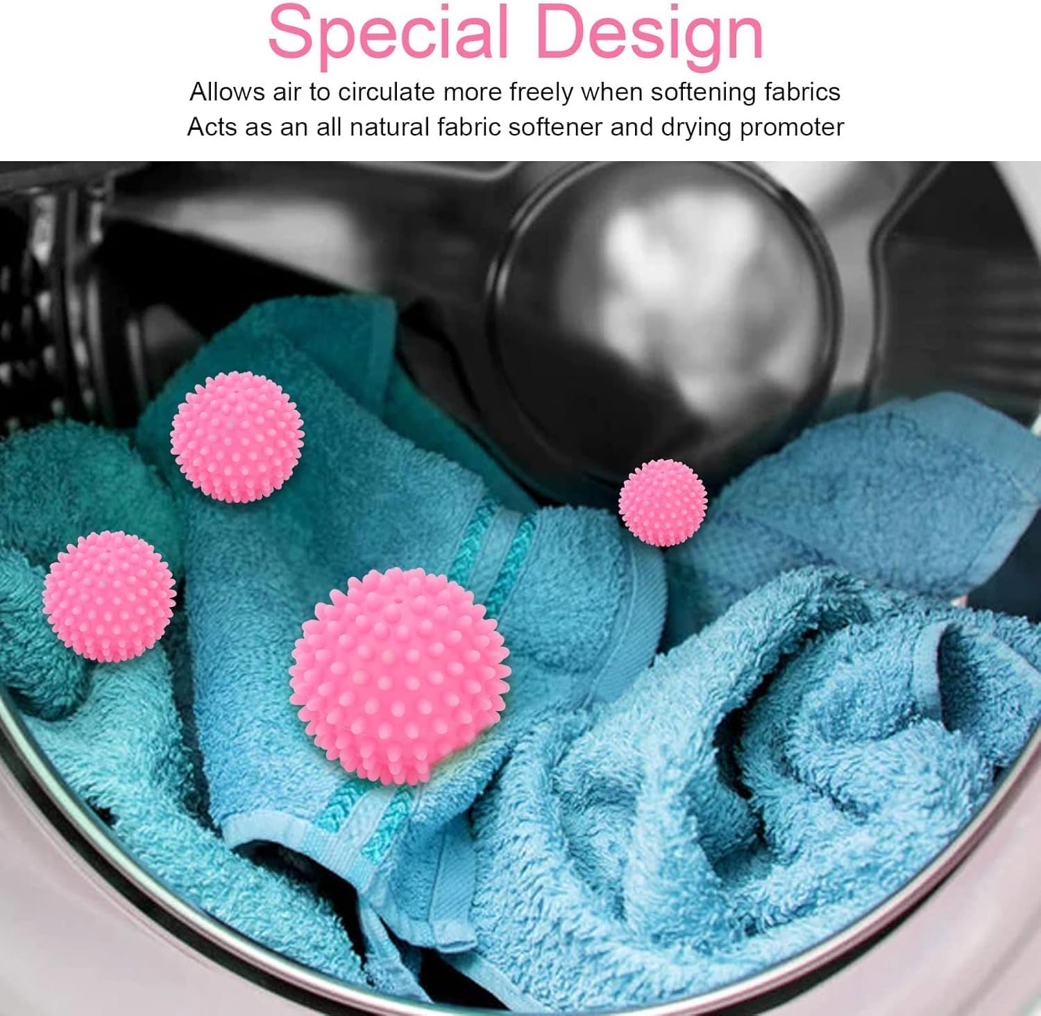 Anti-Static Fabric Laundry Washing Balls, 9Pcs anti Static Dryer Drying Balls for Laundry,Anti Static Tumble Dryer Ball,Dryer Balls Laundry anti Static,Clothes Dryingandfluffing Fabric Softener Ball image number 3