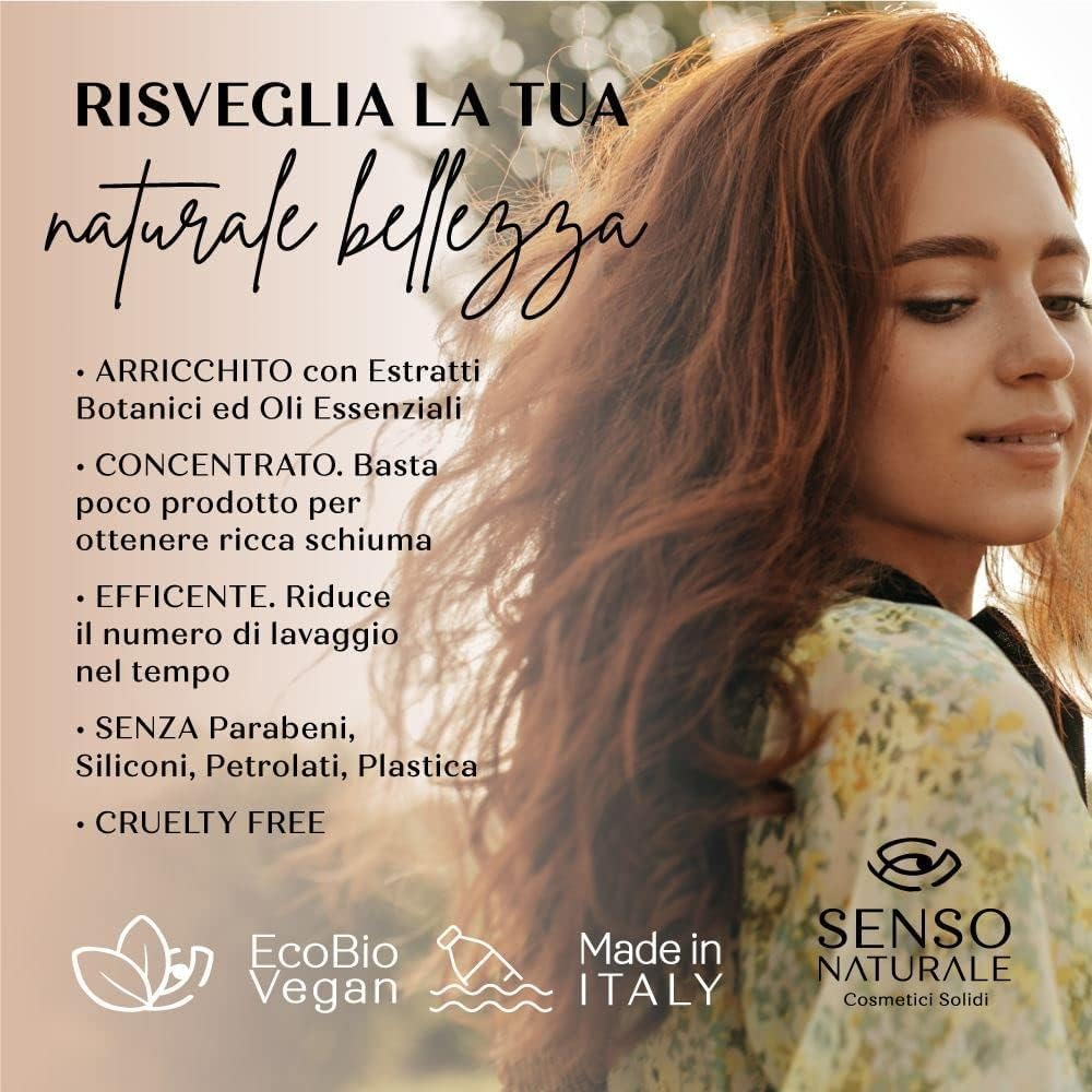 Nourishing Solid Shampoo Repair Dry Hair, Split Ends, Nourishes Damaged Hair, Ecological and Vegan, Rose Hips, Pink Tone, Ylang Ylang, Natural and Plastic-Free, Ph 4.5-5.5 (2 in 1) image number 3