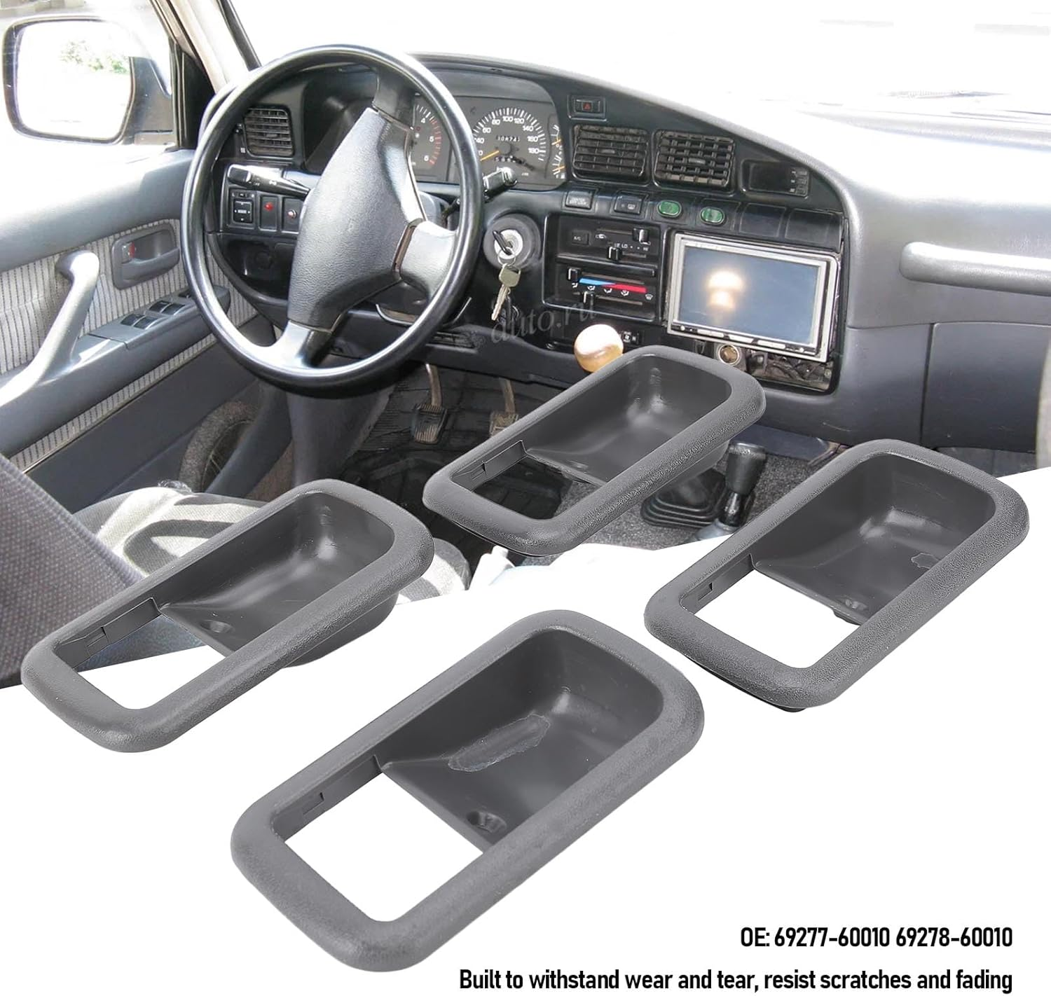 4 Pcs Inner Door Handle Bezel 69277-60010 Replacement for 80 Series FJ80 FZJ80 HDJ80 HDJ81 HZJ80 HZJ81 1991-1997 image number 1