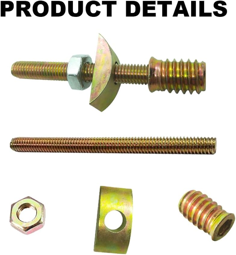 8 Pack Countertop Connector Bolts, M8*90Mm Table Top Fasteners Worktop Connecting Bolt Furniture Nuts Hardware for Jointing Clamping Fixing image number 1