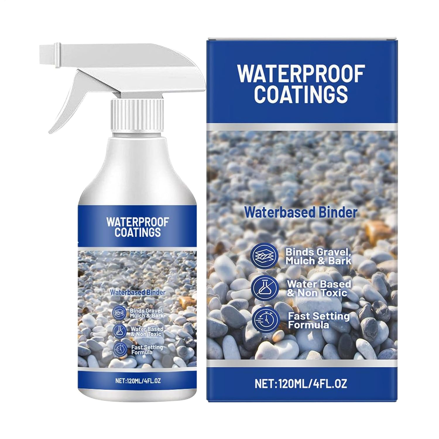 Gupcaqosjw Gravel Glue for Landscaping - Landscape Rock Glue | Sealer Spray Stabilizer Waterproof Fast Drying 120Ml for Outdoor Driveway Playground image number 5