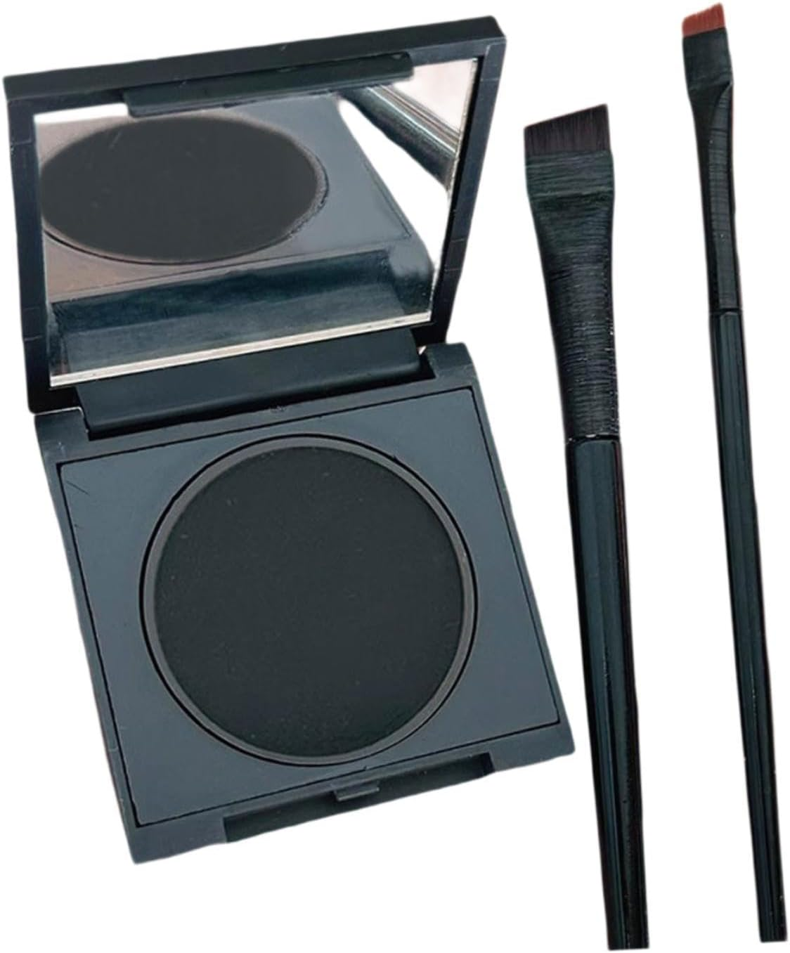 OIIBWQ Eye Liner Eyeliner Powder Waterproof Eyeliner Eyebrow Powder Pressed Eyeshadow Water Activated Makeup Set Easy to Apply Portable Suitable for Women Ma, Black - Black image number 5