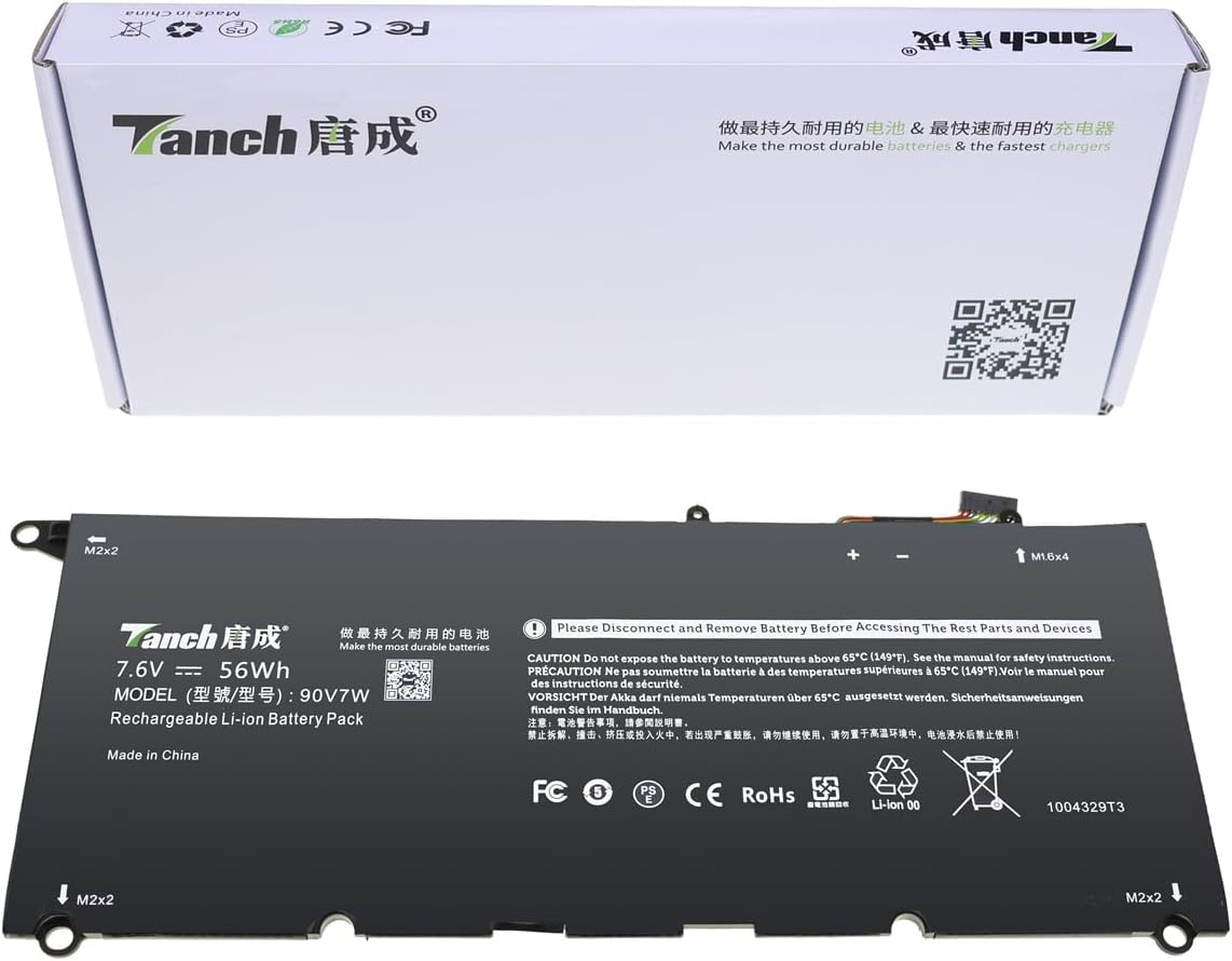 Tanch 90V7W JHXPY 0N7T6 JD25G Laptop Battery Replacement for DELL XPS 13 13D 9343 XPS 13 9350 7.6V 6710Mah 56W image number 2