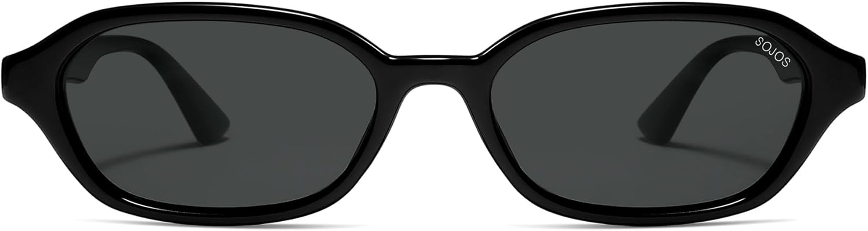 SOJOS Retro Rectangle Polarized Sunglasses for Women Men Trendy Hexagon Narrow Chic Y2K Sunnies SJ2629 image number 3