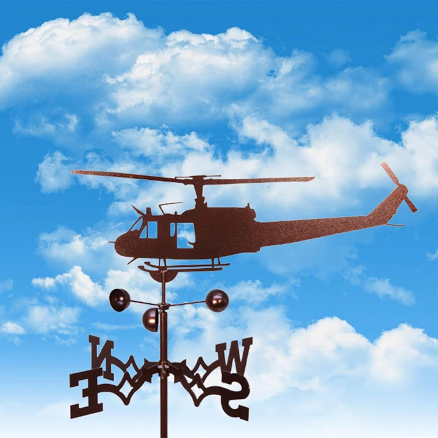 Generic Stainless Steel Motorcycle Weathervane Wind Spinner, Easy to Install, Lightweight, Roof Decoration Accessories, Wind Direction Indicator