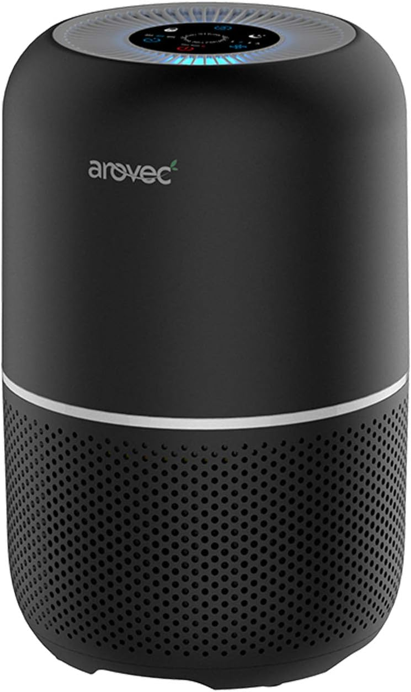 AROVEC Air Purifier Smart True HEPA Filter, Air Cleaner for Allergies, Pets, Pollen, Dust, Odour Eliminators for Bedroom, Smart Air Quality Sensor, 2-Yr Warranty, AV-P300, Black. image number 3