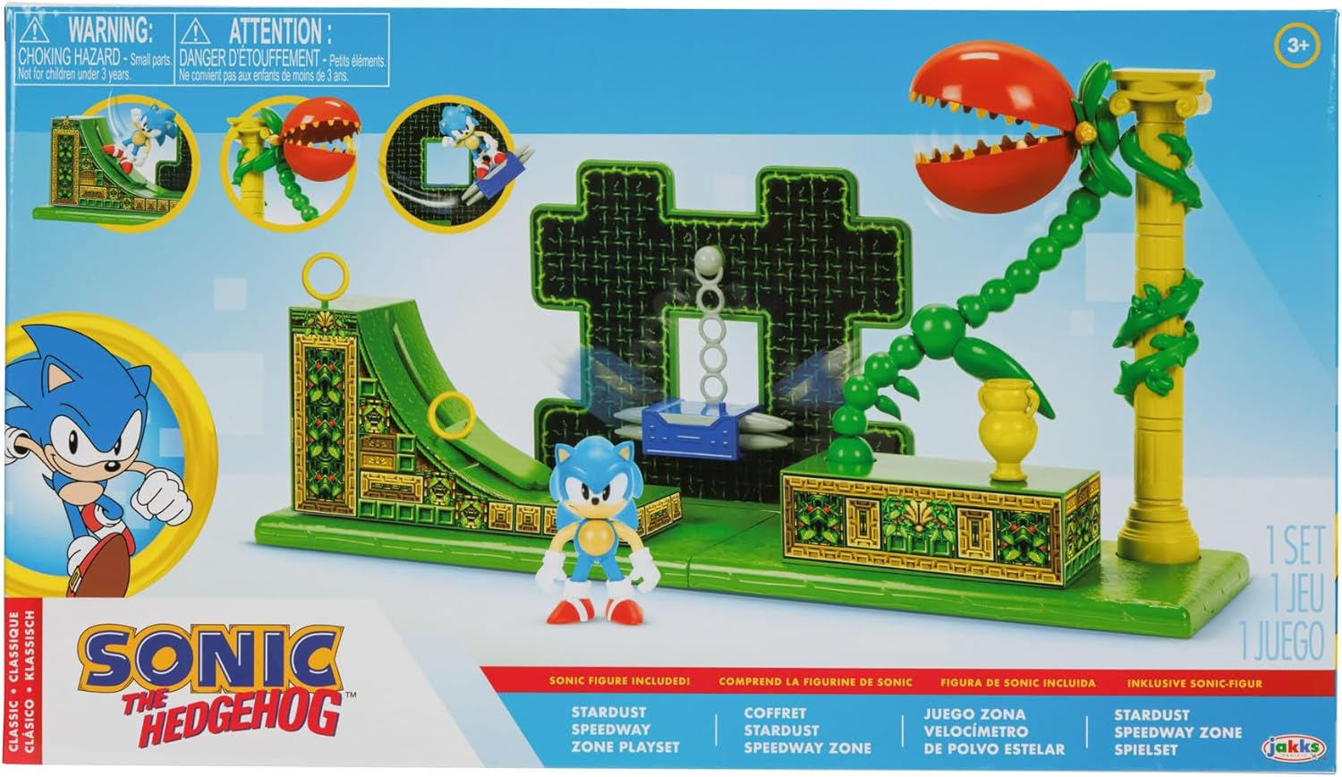 Sonic the Hedgehog Stardust Speedway Zone Playset with 2.5" Sonic Action Figure image number 1