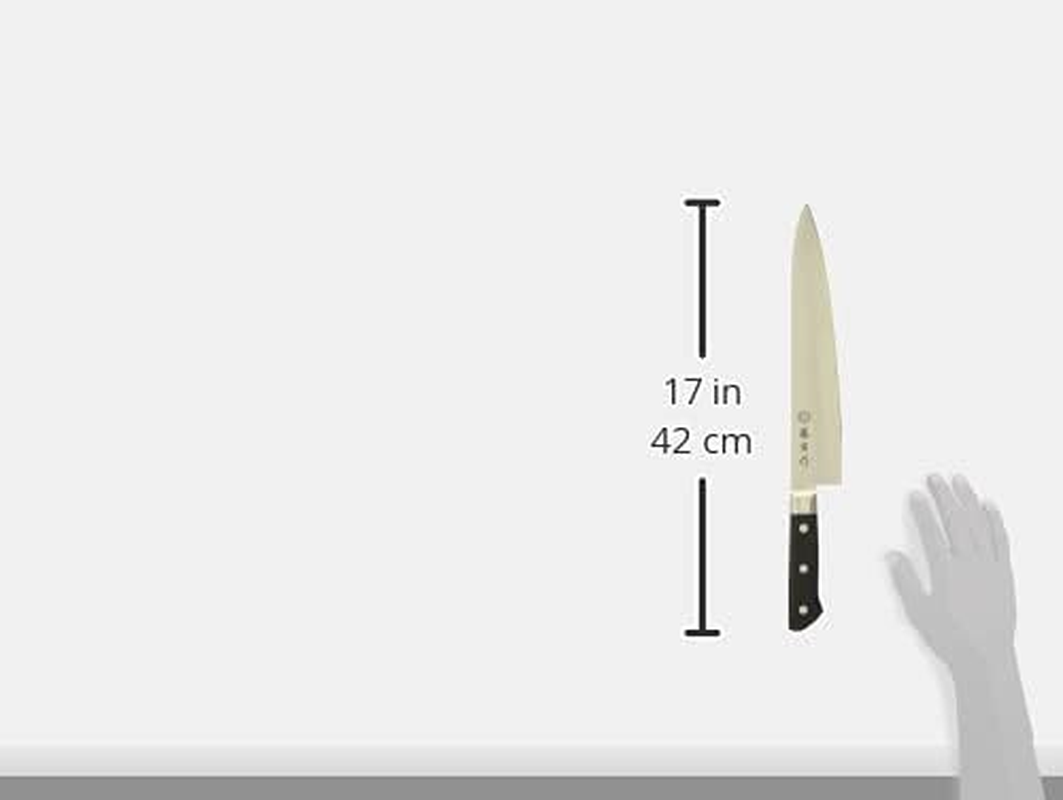 Fujitora FU-810 Gyuto Knife, 10.6 Inches (270 Mm), Made in Japan, Cobalt Alloy Steel, Double-Edged, Chef'S Knife, for Cutting Meat, Cooking Fish and Vegetables, DP Cobalt Alloy Steel Insert, With