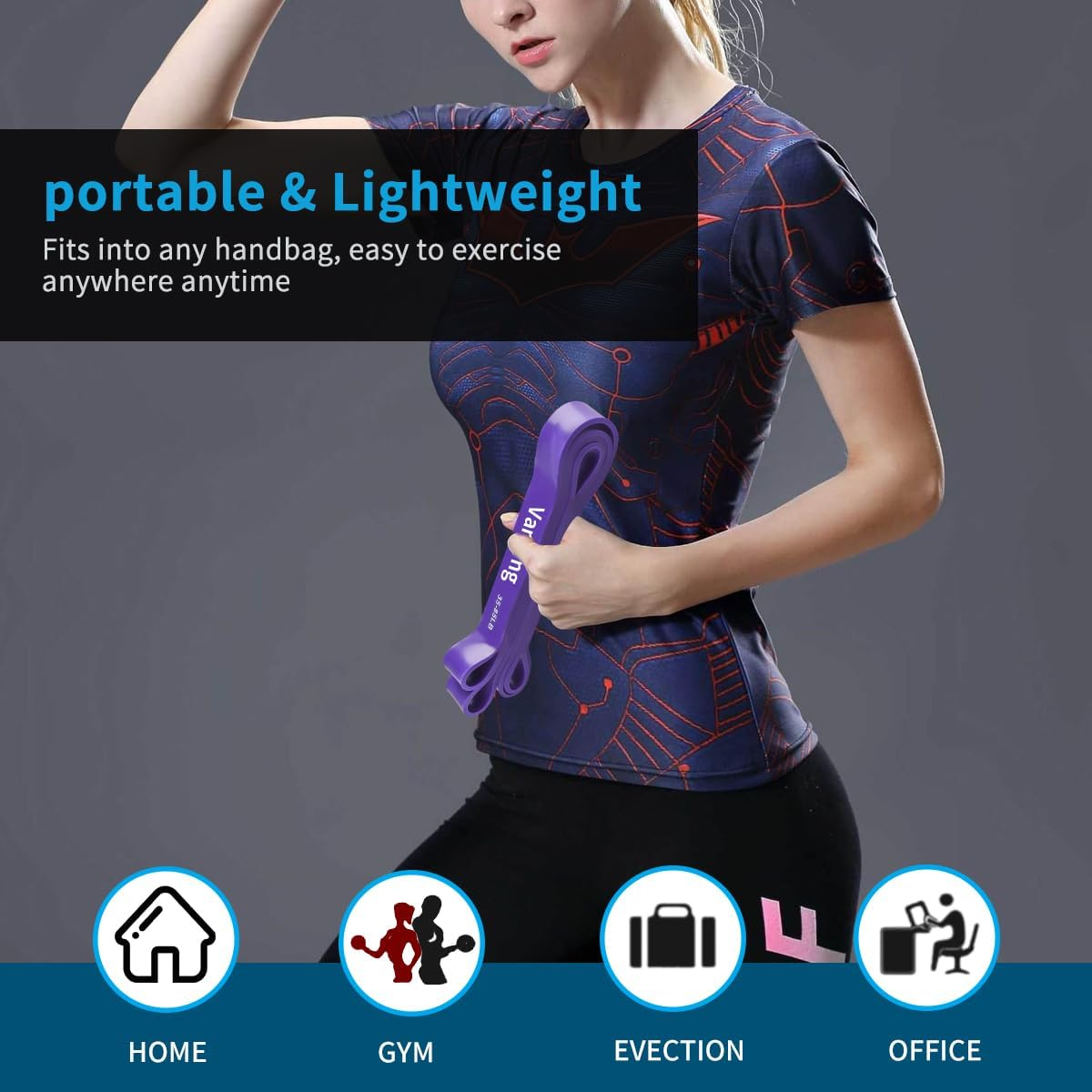 Vanteng Resistance Bands Set, Pull up Assistance Bands Set for Men & Women, Exercise Fitness Bands with Bag for Working Out, Body Stretching, Physical Therapy, Muscle Training image number 1