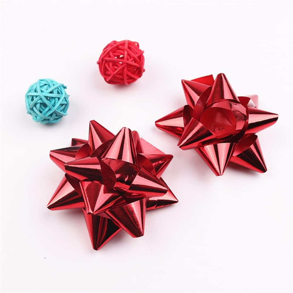10 Pcs Red Plastic Gift Bows Christmas Decorative Bows Self Adhesive Gift Bows for Presents Christmas Birthday Holiday Party Favors Decorations image number 5