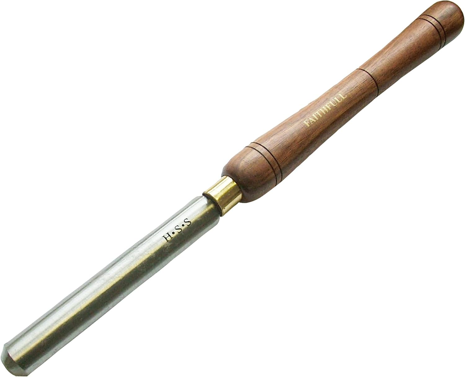 Faithfull HSS Full Length Woodturning Chisel - 20Mm Roughing Out Gouge, Blade Length 160Mm, Total Length 410Mm - FSC Certified Wood Handle