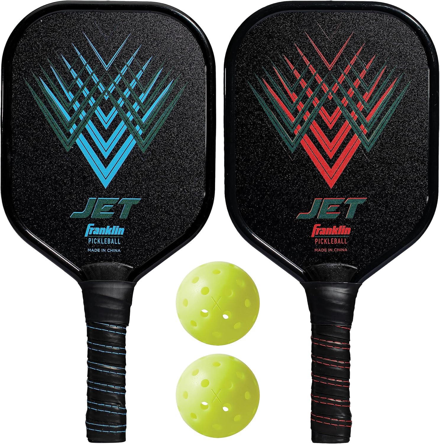 Franklin Sports Beginner Pickleball Sets - 2 + 4 Player Sets - Aluminum Paddles + X-40 Pickleballs - USA Pickleball (USAPA) Approved image number 4