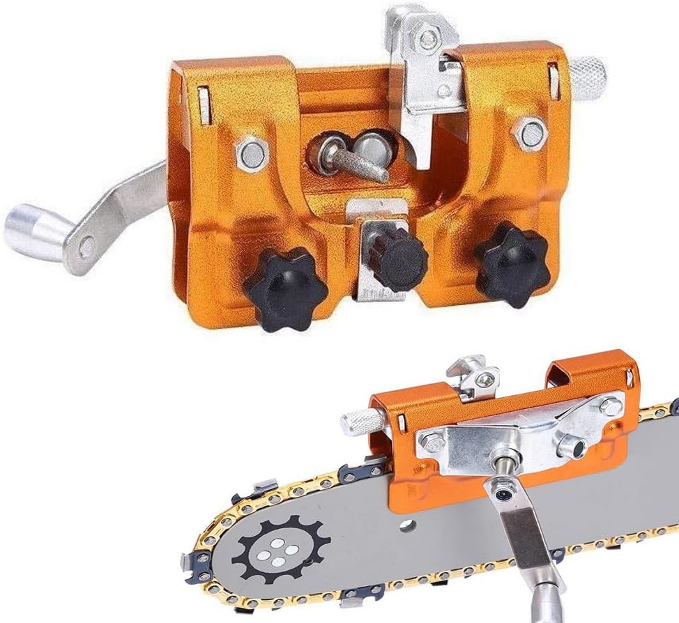 Chainsaw Sharpener, Portable Chainsaw Sharpening Jig Kit, Chainsaw Vise and Hand-Cranked Chainsaw Sharpening Jig Kit for Lumberjack, Landscaper, Maintenance Worker Loopunk image number 1