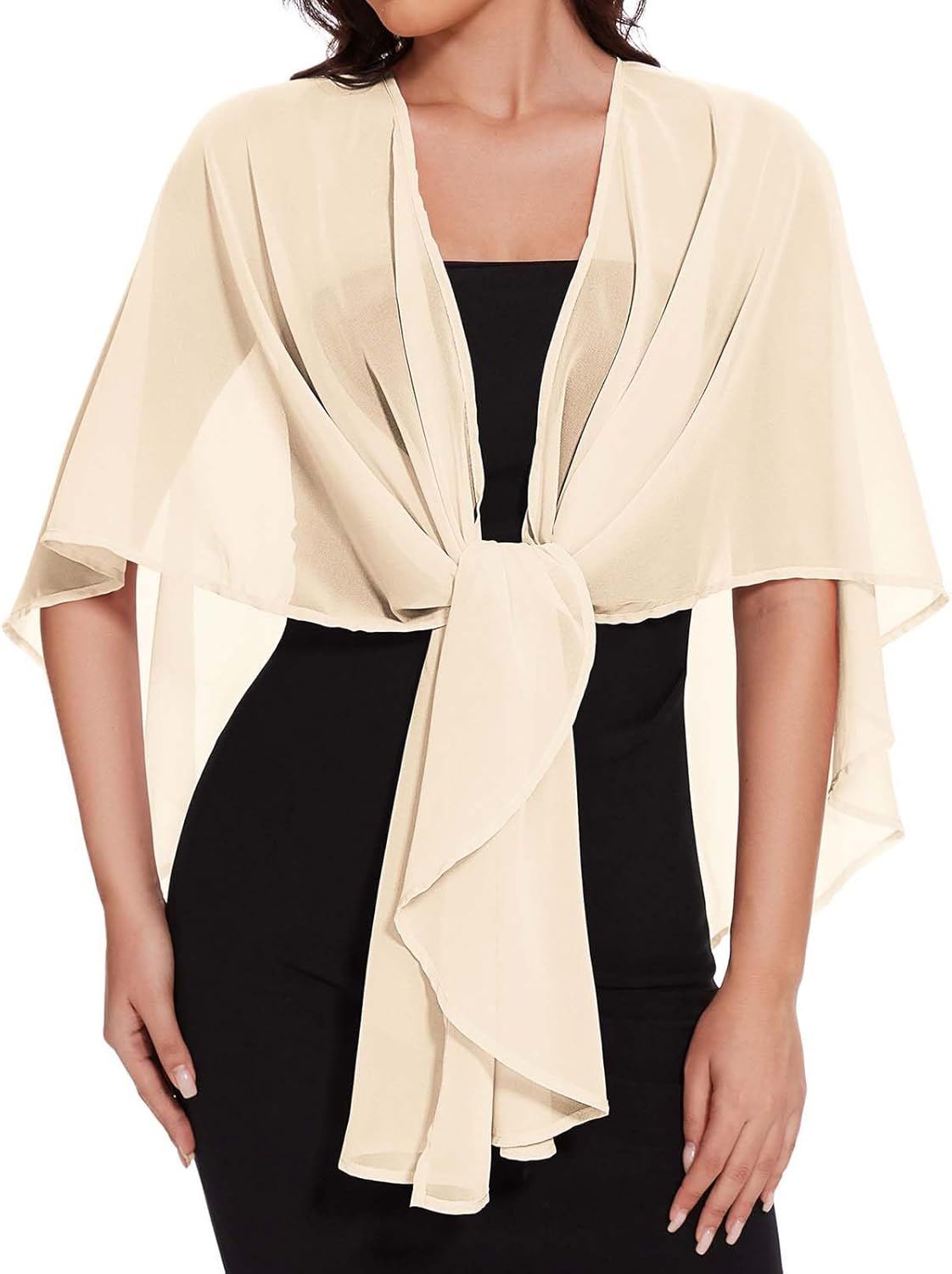 CHICGAL Shawls and Wraps for Evening Dresses Sheer Womens Chiffon Scarf Wedding Bridal Cover Up