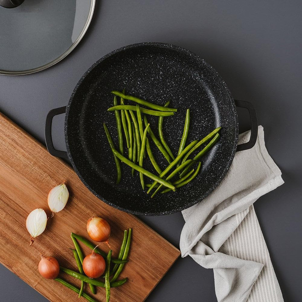 Baccarat Stone Non Stick Saute Pan with Lid 32Cm image number 2