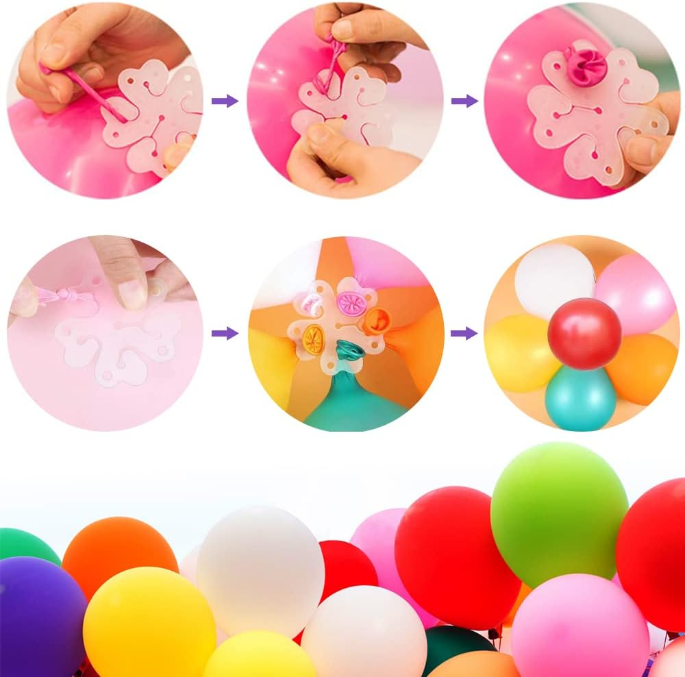 Balloon Arch Kit, Lyflux Balloon Trim Kit for Wreath, 50Ft Balloon Tape, 300 Dot Glue Point Stickers, 2 Pcs Tying Tool, 20 Ballon Flower Clip for Wedding Birthday Party and Graduation image number 3