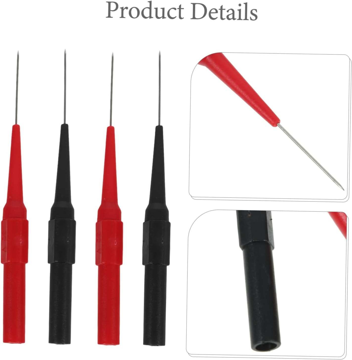 4Mm Automotive Circuit Test Needle Probes Multimeter Leads Back Probe Kit Pin Needle Insulation Tester 4Pcs for Car Electrical Wire Testing image number 4