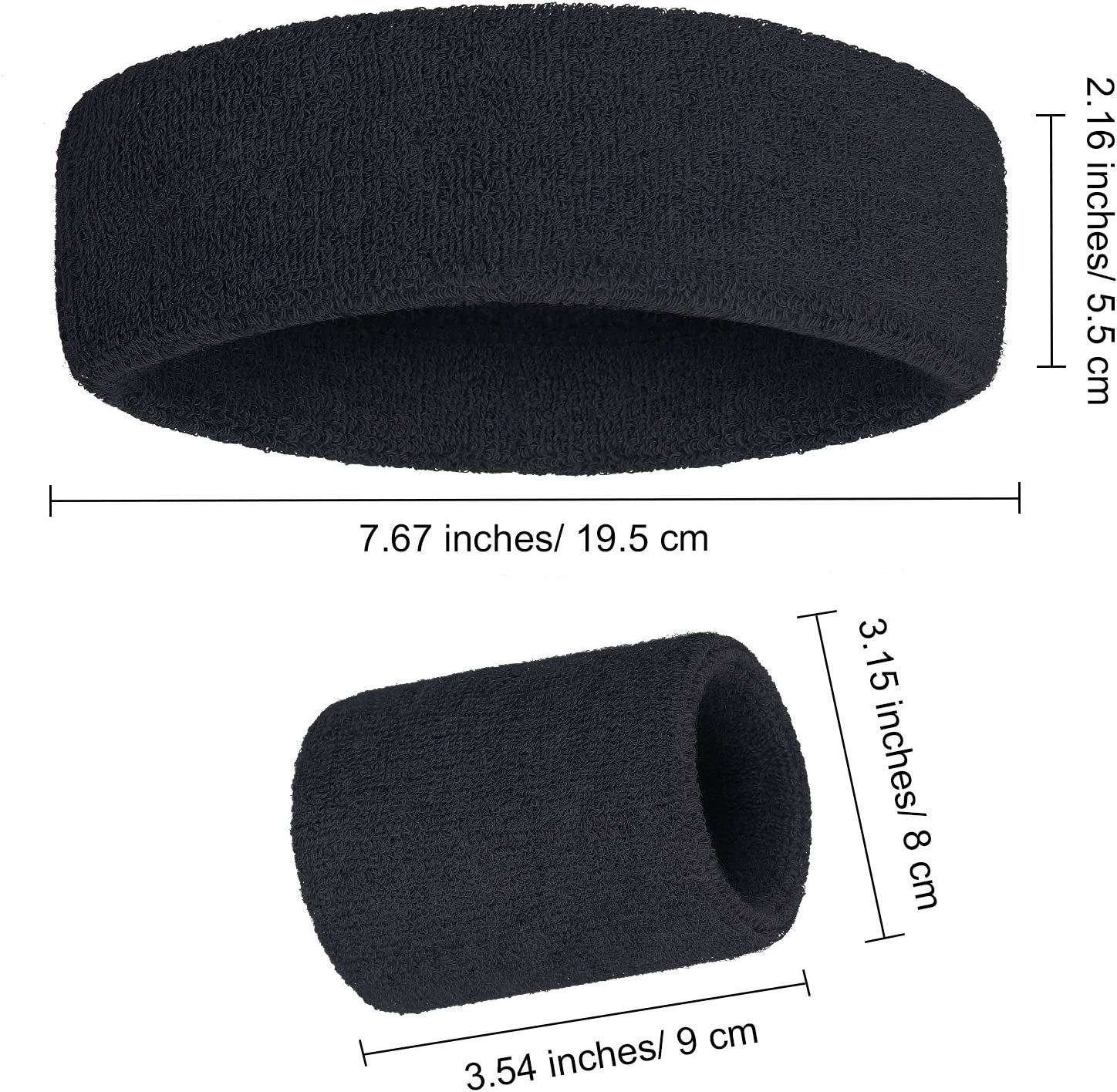 Sweatband Set,3 Pcs Sports Headband and Wristband Set Tennis Striped Sweat Band Sports Competitions Sports Games for Men Women Party Supplies