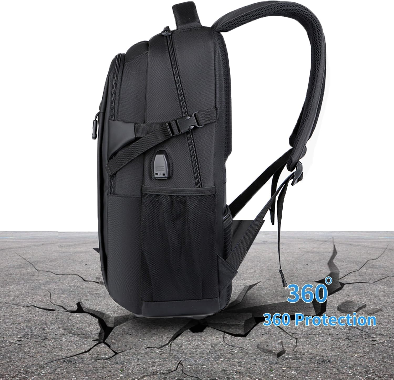 Reppkyh 50L Travel Laptop Backpack,17 Inch Travel Laptop Backpack Flight Approved Computer Bag with USB Charging Port Water Resistant