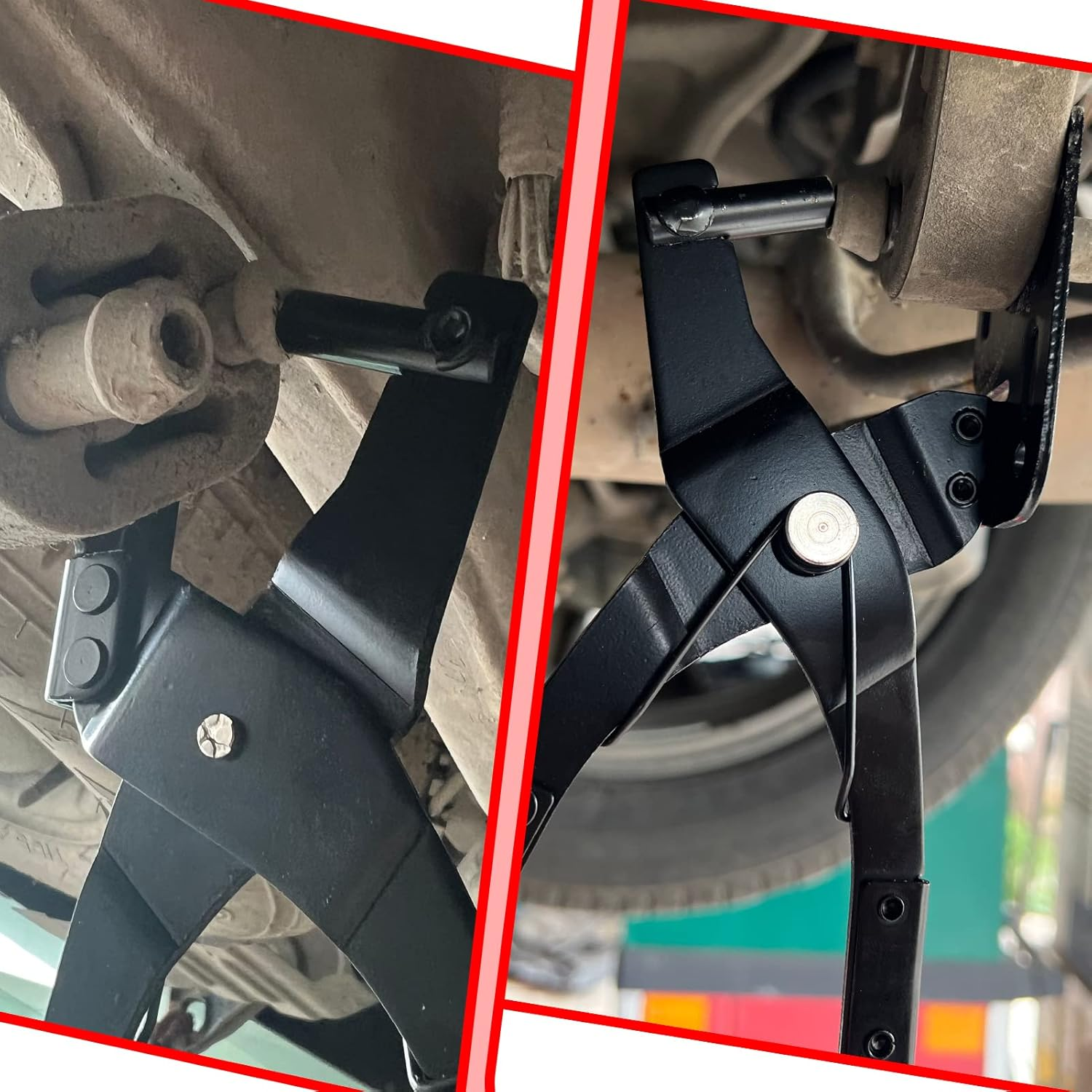 10 Inches Exhaust Hanger Removal Pliers Exhaust Pliers for Rubber Bracket and Exhaust Hanger Separation Exhaust Hanger Tool with 25-Degree Offset Handle for Access in Hard-To-Reach Places