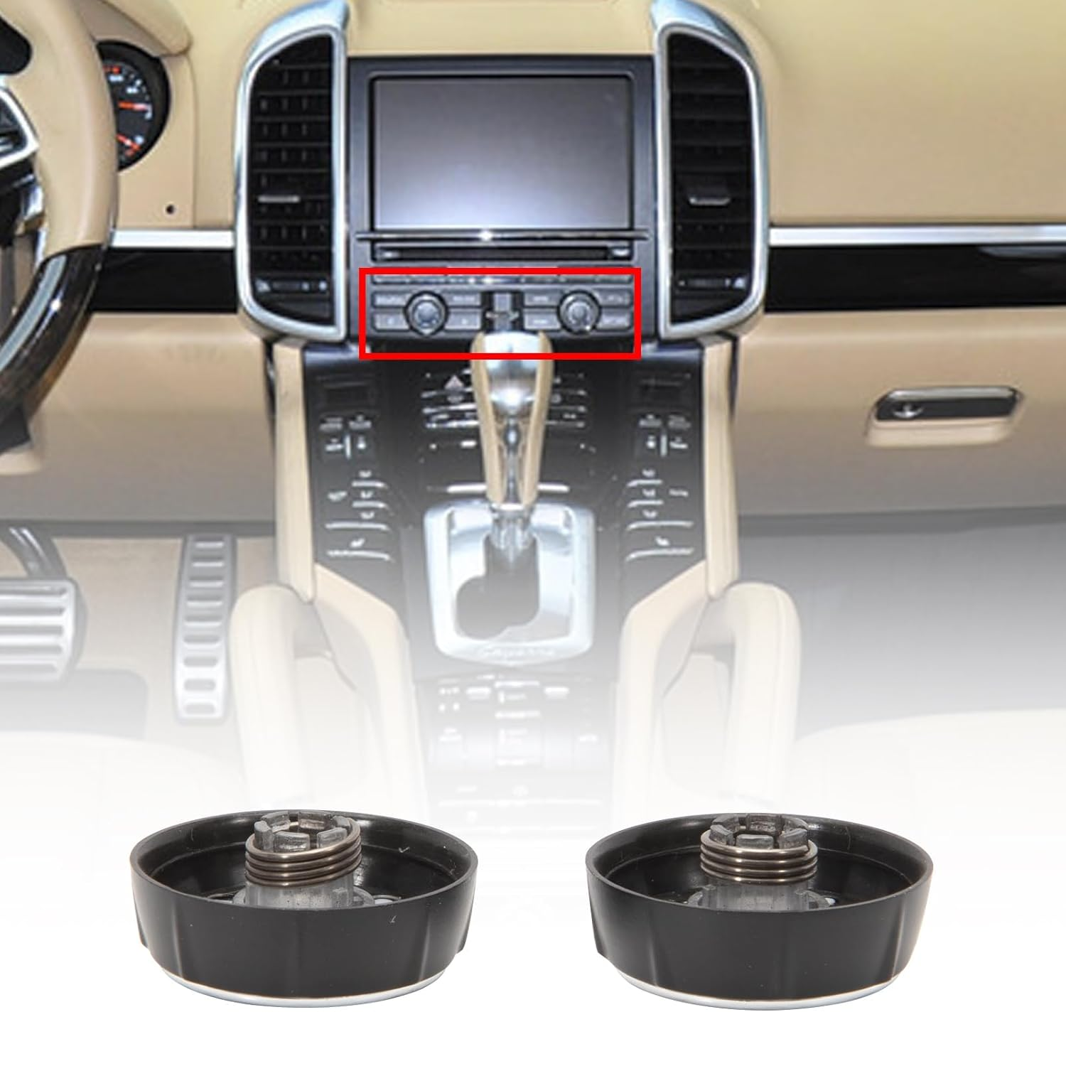 Radio Volume Control Knob Switch for 2011-2017 Cayenne Macan Panamera Dash Audio Button Cover 97064292901 97064293001 Left & Right image number 3