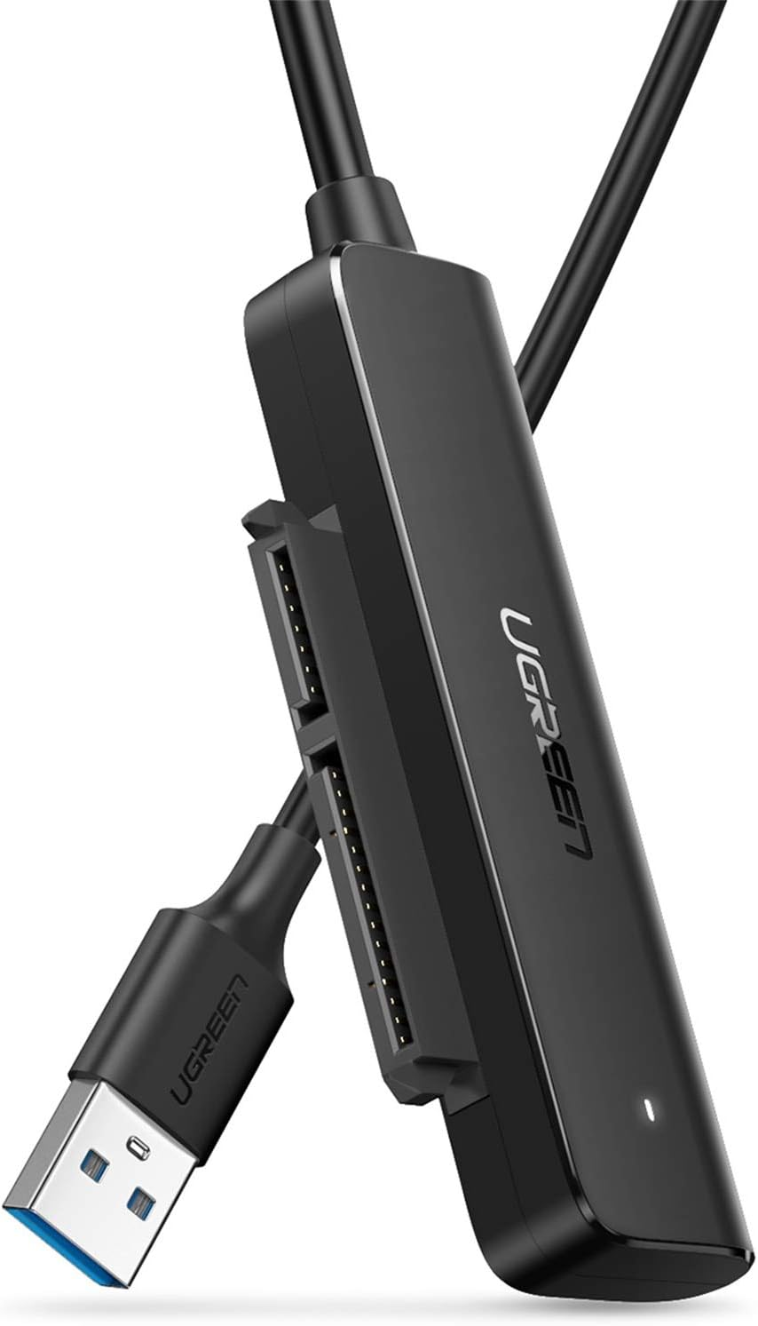 UGREEN SATA III to USB 3.0 Adapter Cable for 2.5" SSD and HDD Hard Drive Connector 5Gbps Support UASP Compatible with Seagate WD Hitachi Toshiba, PS3, PS4, Xbox, PC, Router