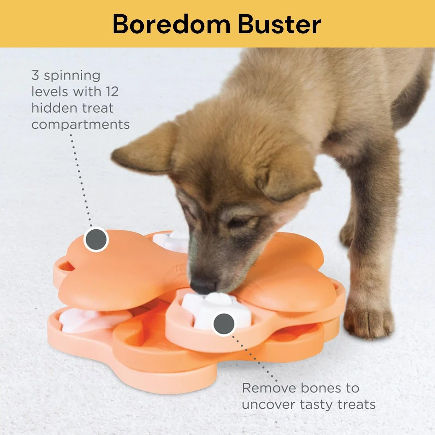 EZONEDEAL Pet Dog Puzzle Toy Tornado Interactive Pet Treat Dispenser Games Slow Feeder Improve IQ Training Dogs Puzzle Toy image number 2
