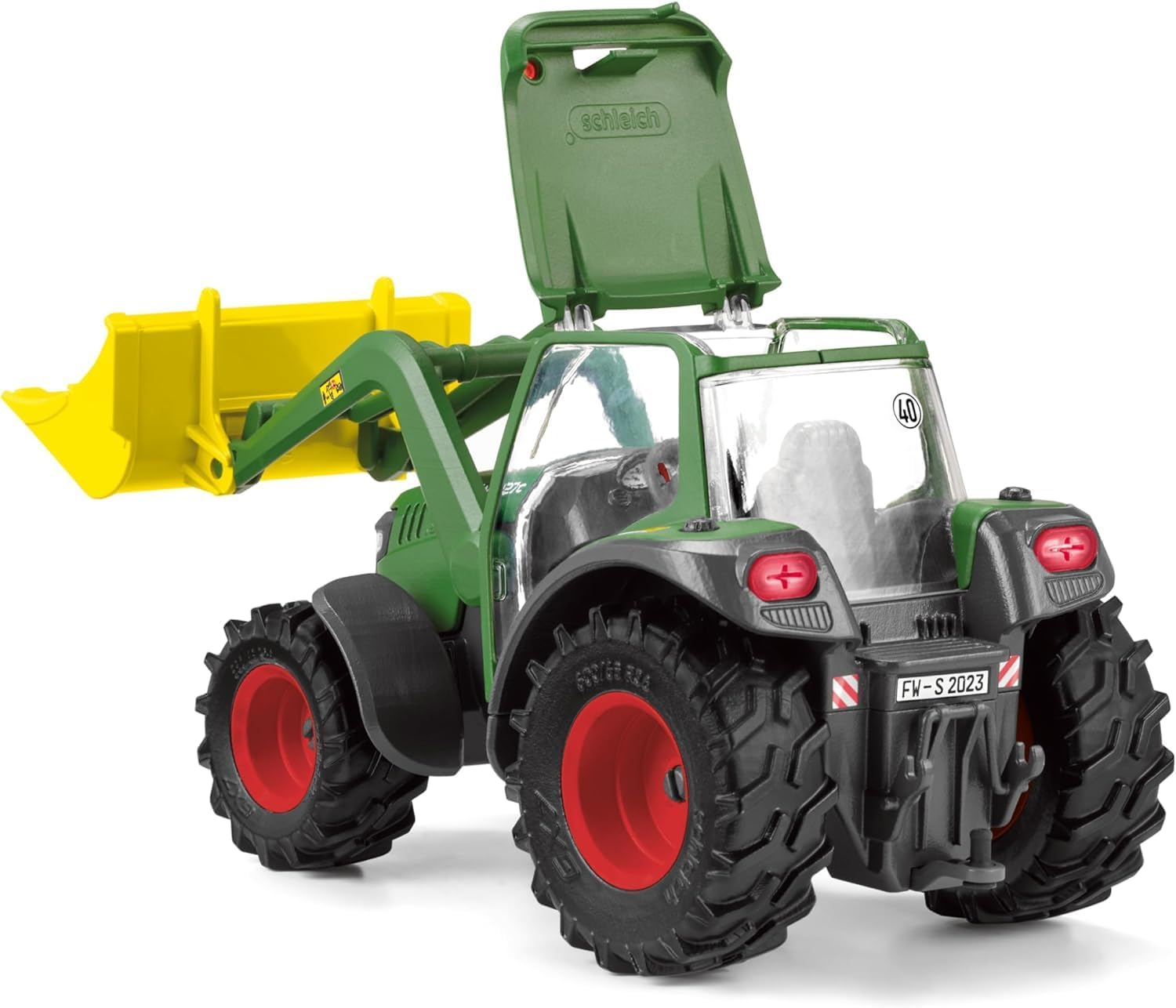Schleich Farm World - 7 PC Green Tractor with Trailer Toy Playset with Farmer and Dog Figurine for Boys and Girls - Ranch Farming Figures - Farm Equipment Toys for Kids and Toddlers Ages 3+ image number 6