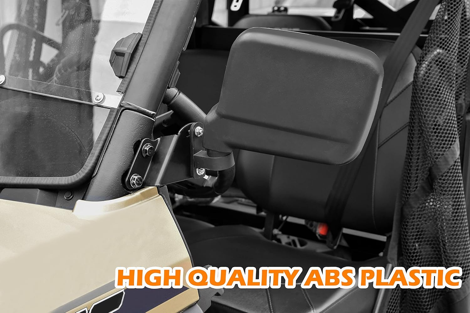 SAUTVS Adjustable Wider Rearview Side Mirrors for Polaris Ranger XP 1000, Folding Clear Rear View Side Mirrors for Polaris Ranger XP 1000 Crew 2018-2023 Accessories(2Pcs) image number 4