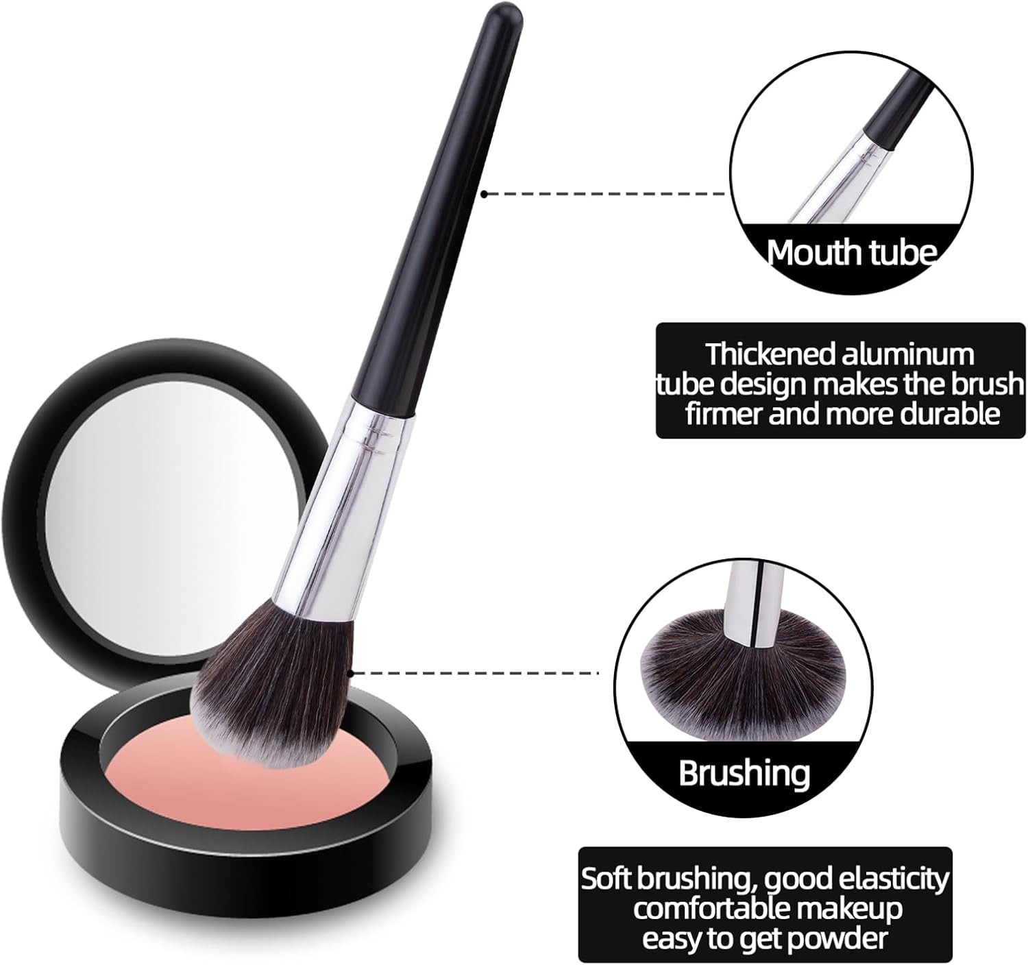 Makeup Brush Set, Professional Makeup Brushes Set, Gift Set for Face, Foundation, Blush, Eyeshadow, Contour, Concealer, Whitening, Beauty Egg, Random Colour #4 image number 2