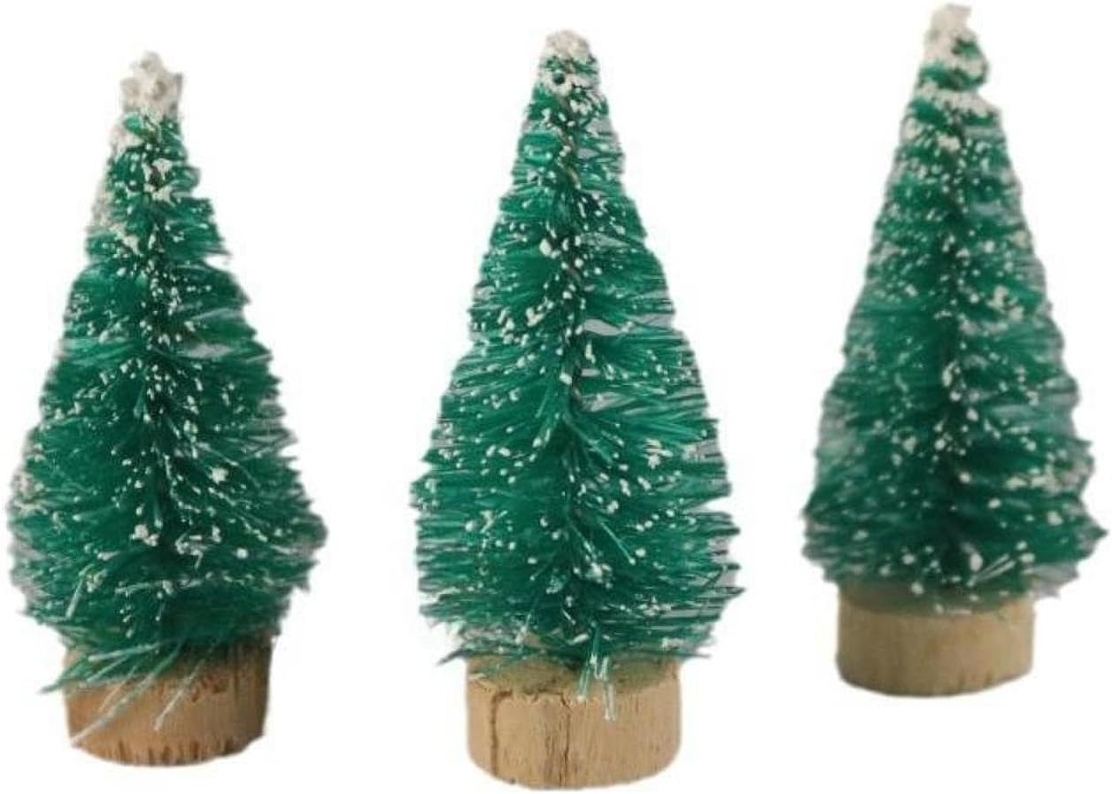 12 Pieces Mini Christmas Tree Ornaments Artificial Christmas Tree Xmas Trees for Tabletop image number 3