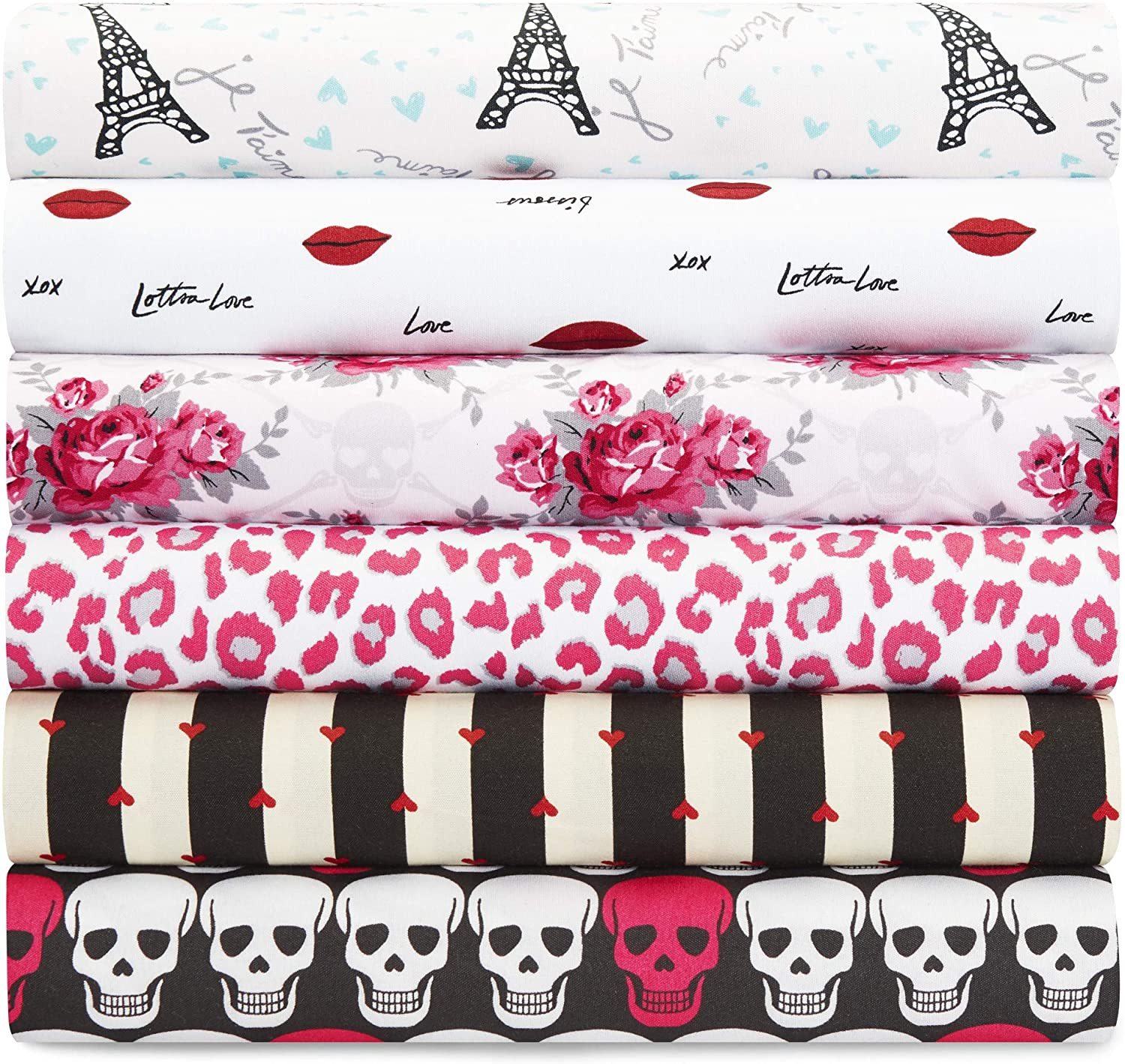 Betsey Johnson - Full Sheets, Soft & Lightweight Bedding, Fade & Wrinkle Resistant (Wonderland Stripes, Full) image number 4