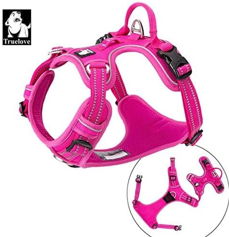 WINHYEPET True Love No-Pull Dog Harness Extra Reflective Pet Harness for Small Medium Dogs Adjustable for Walking Padded Soft Mesh Vest Easy Control TLH56512 image number 5