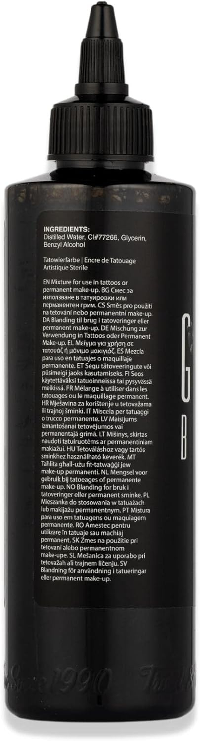 Dynamic Color Co - Ganga Black Tattoo Ink, 8Oz Bottle REACH Compliant for European Regulations - Superior Black Ink Made in USA image number 4