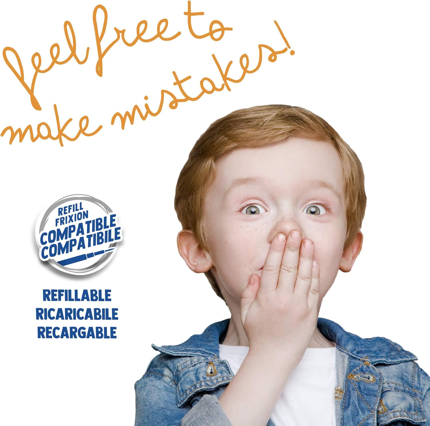 Carioca Oops Black Refillable Pen for School and Office with Hood, Double Rubber and Ergonomic Handle, Blue, Pack of 1 image number 1