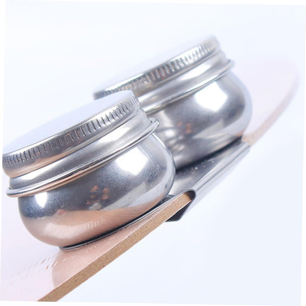 Bestonzon Stainless Steel Oil Painting Palette Cups Leak-Proof Lids, Paint Brush Cleaner Rinse Cups for Artists and Students, 6Cm Oil Paint Jar for Painting Supplies and Brush Washing