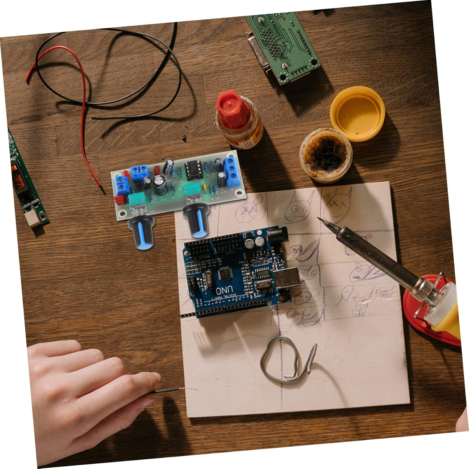 DOITOOL Subwoofer Pre-Assembled Board Low Pass Board Amplifier for Home Theater Power Supply Compatible Subwoofer Amp Volume Control DIY Speakers Audio Parts image number 4