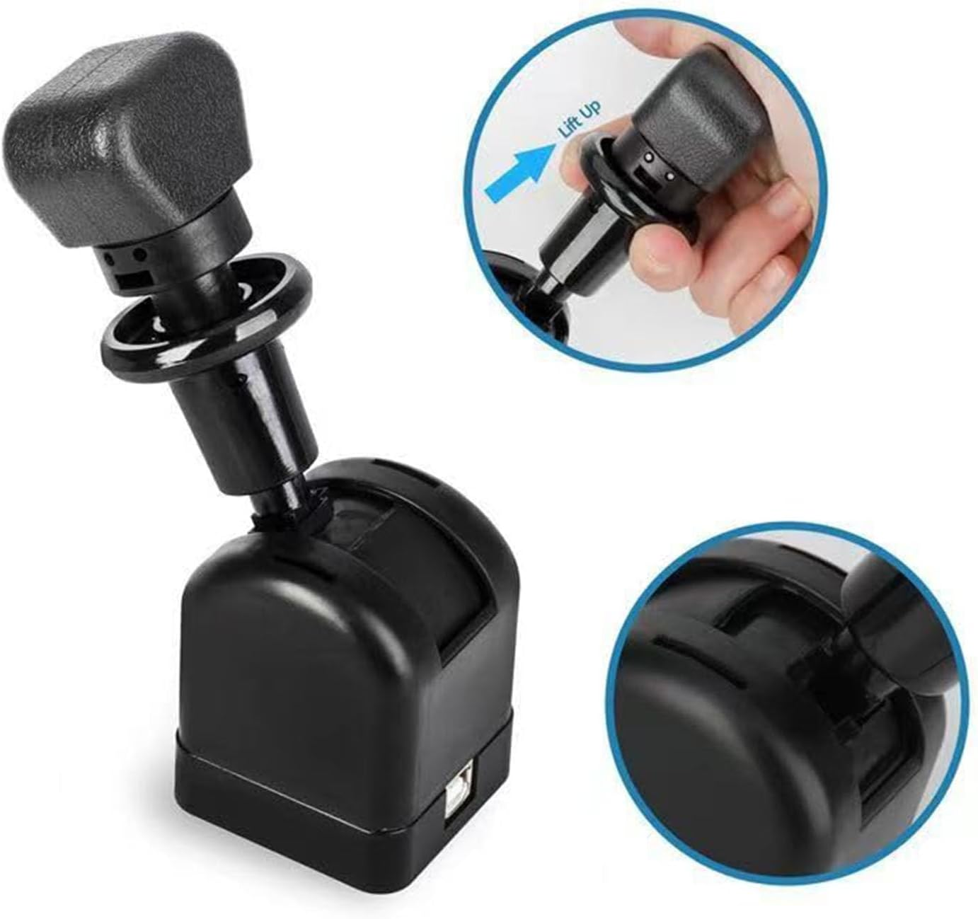 PC USB Handbrake, Sim Racing Hand Brake Compatible with for G27, G29, G920, G923, for T300 T300RS T GT, USB Truck Simulator Handbrake for ATS and ETS2 Games, for Wins PC Systems image number 5