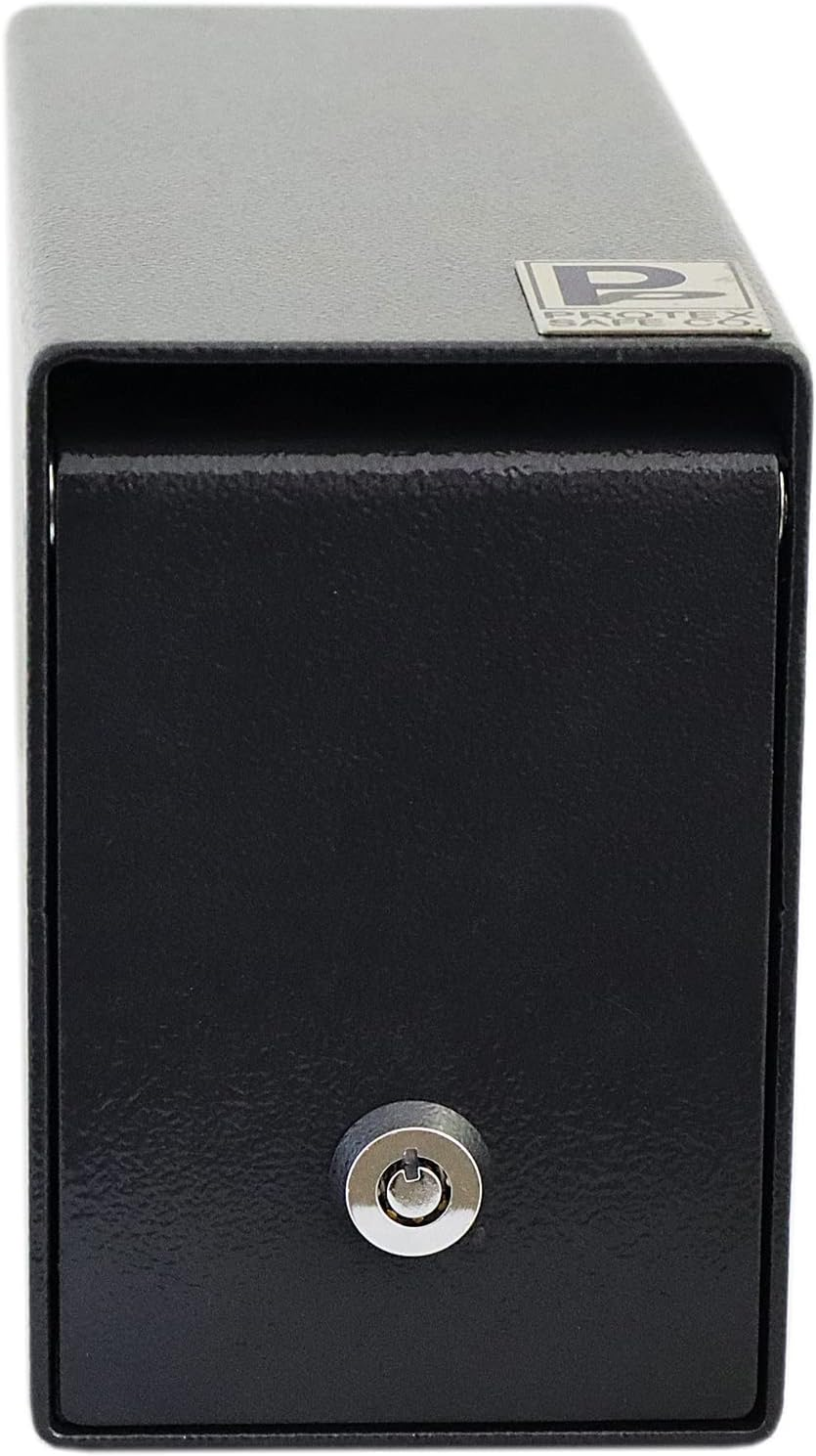 Protex Drop Box Safe (Sdb-100)-Black, for Cash, Checks and Envelopes, Saw-Toothed Baffle to Protect Slot, Powder Coated Finish, 4 Pre-Drilled Anchoring Holes image number 1
